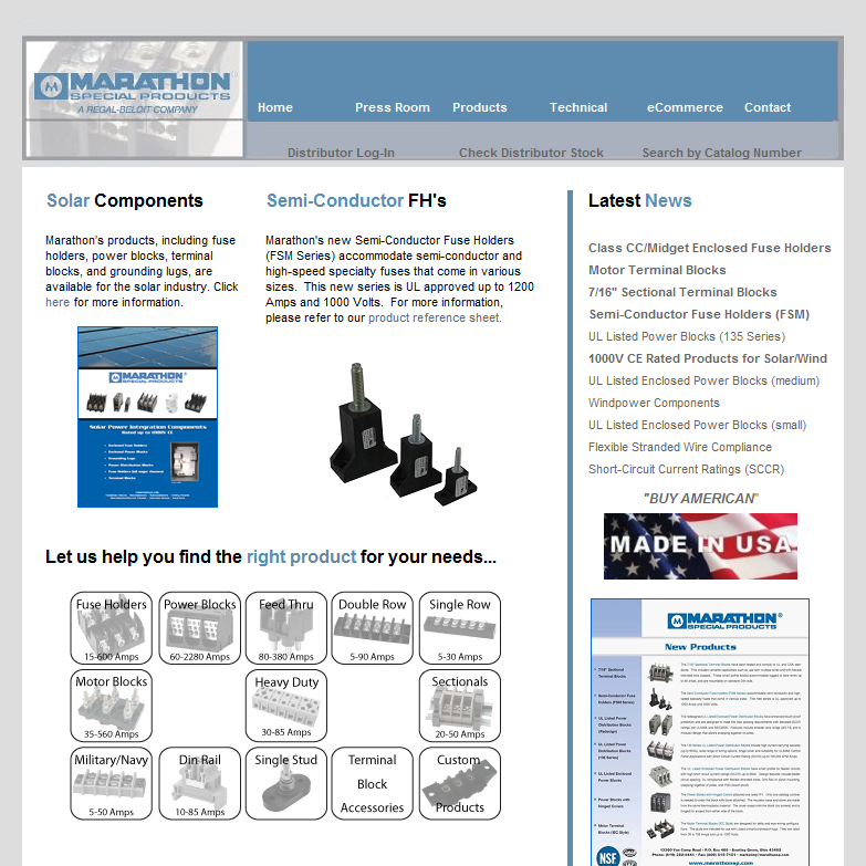 Terminal Blocks, Fuse Holders, Power Blocks, Power Distribution Blocks - Marathon Special Products